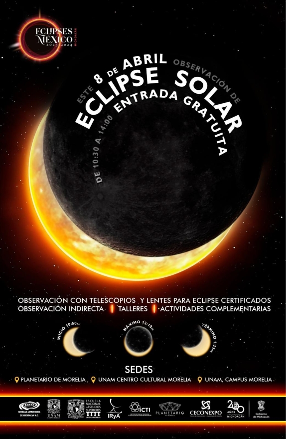 ¿Dónde y cómo observar el eclipse solar del 8 de abril en Michoacán? 